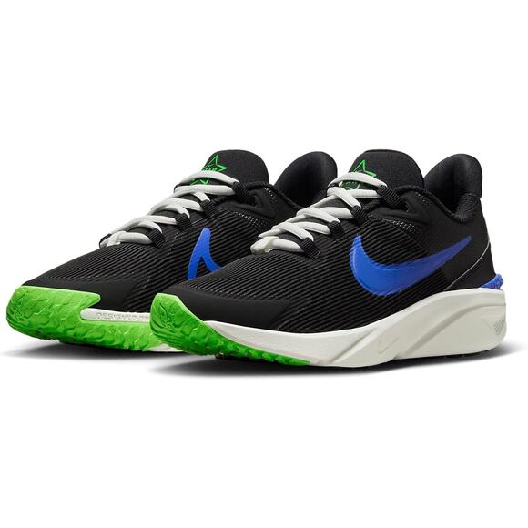 NWT Nike Unisex Kid's Young Athletes Shoe,Black/Racer Blue/White-38.5 EU 6Y - Picture 1 of 7